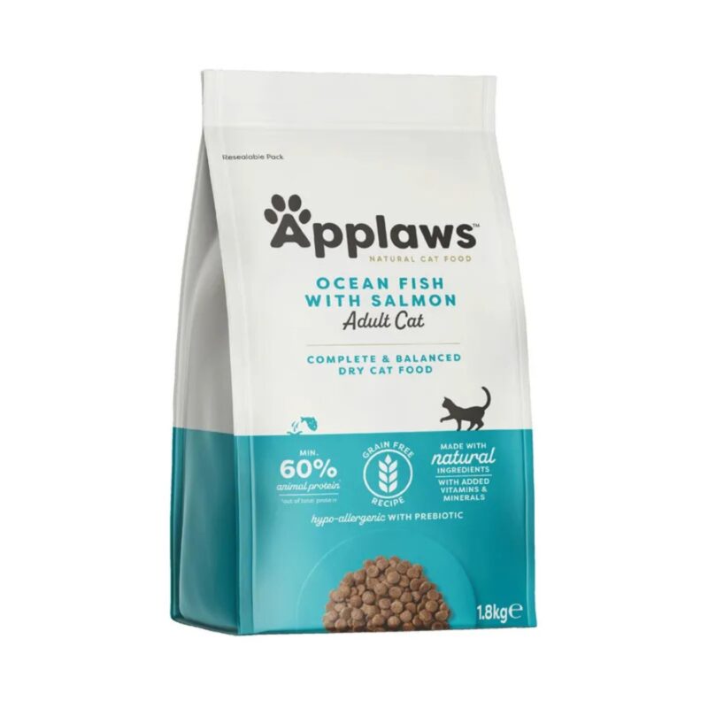 Applaws Trockenfutter Adult mit Lachs Trockenfutter für Katzen 1.8 kg