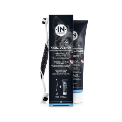 In​-​Fluence Dental Care Set Zahnbürste und Zahncreme für Hunde