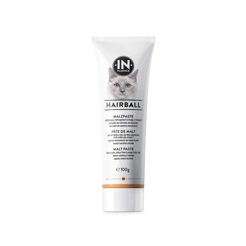 In​-​Fluence Hairball Malzpaste für Katzen