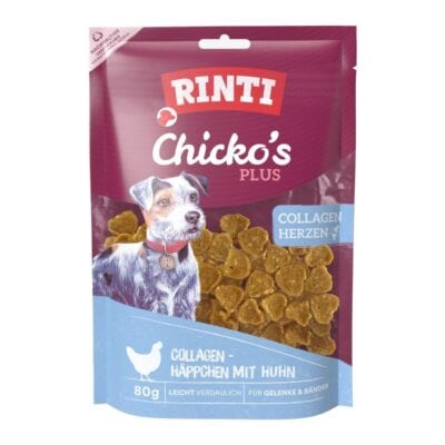 Rinti Chicko’s Plus Collagen Hearts Snack für Hunde