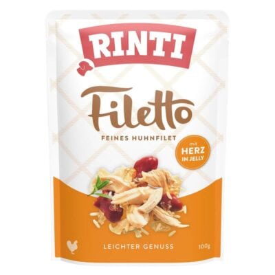 Rinti Filetto Huhn und Hühnerherz in Jelly Nassfutter für Hunde