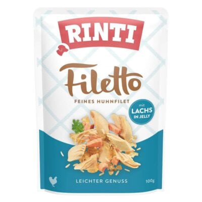 Rinti Filetto Huhn und Lachs in Jelly Nassfutter für Hunde