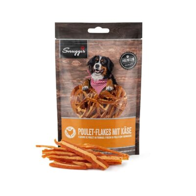Snuggis Poulet​-​Flakes mit Käse Snack für Hunde