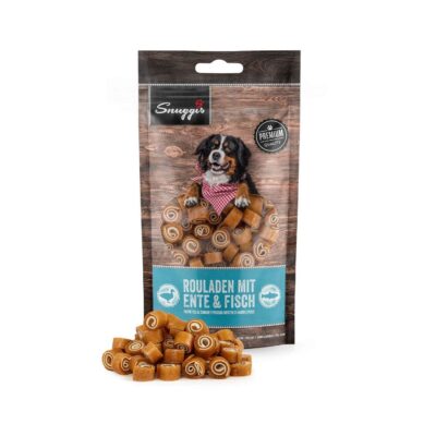 Snuggis Rouladen mit Ente und Fisch Kauartikel für Hunde 100g